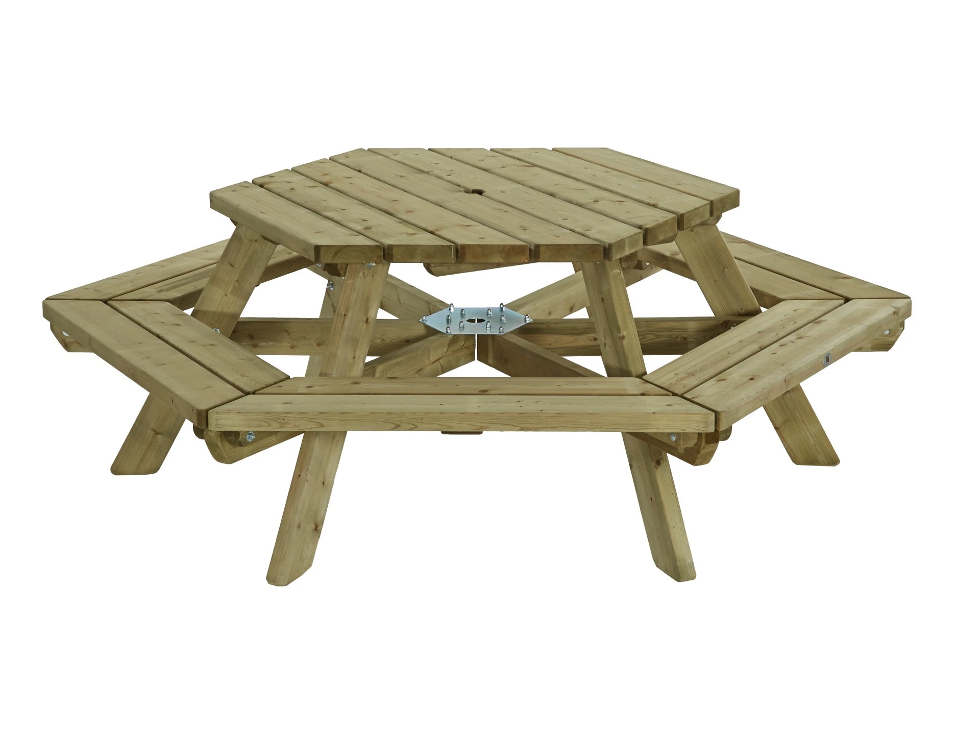 Talen Picknicktafel Zeshoek 225 cm - Afbeelding 1